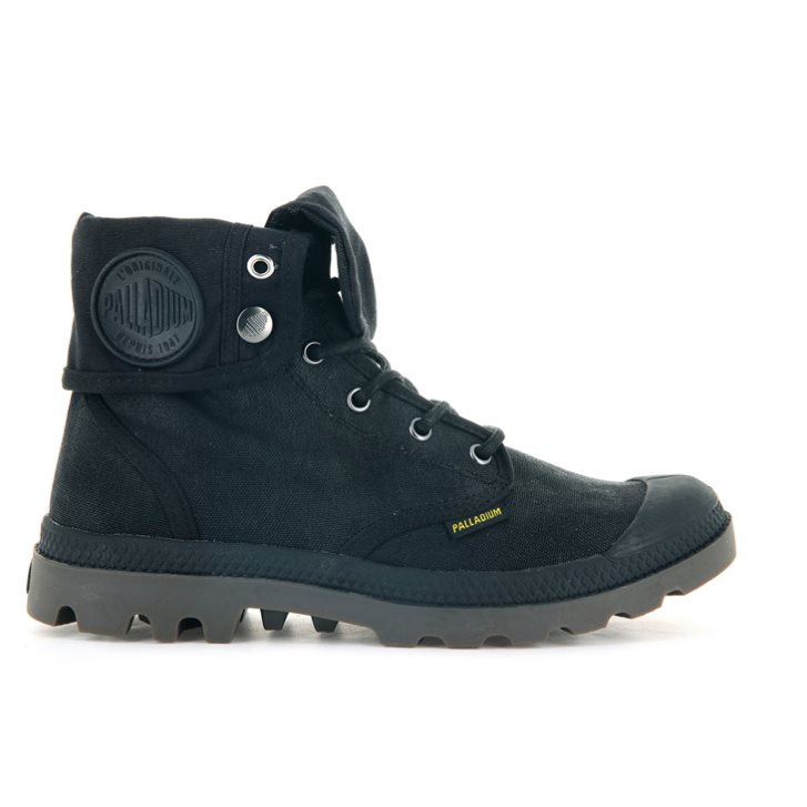 Bottes Palladium Pampa Baggy WAX Femme Noir | FR WMJ849D